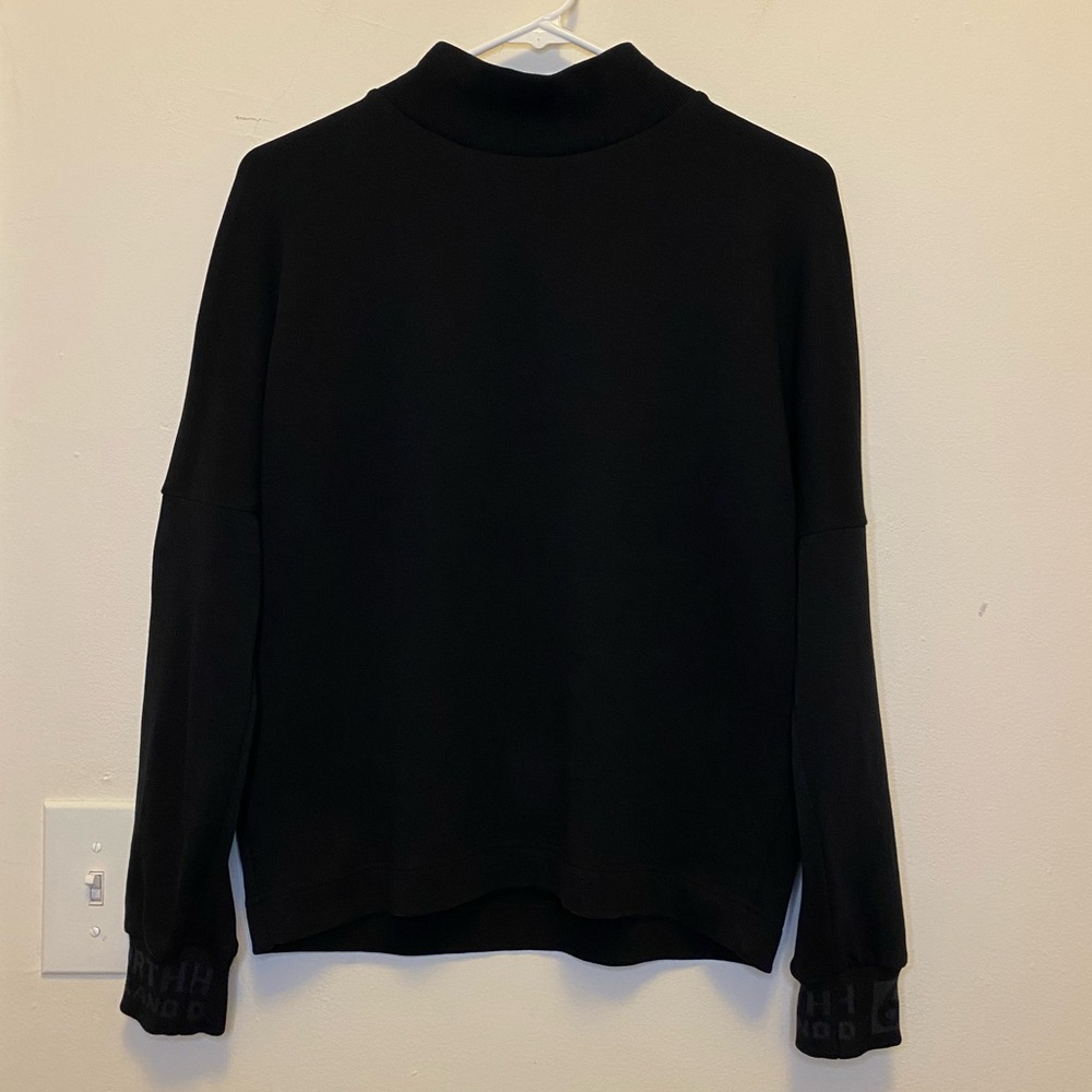 66 NORTH Iceland Torfajokull Logo Turtleneck Sweater Top in Black Sz XS